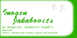 imogen jakabovits business card